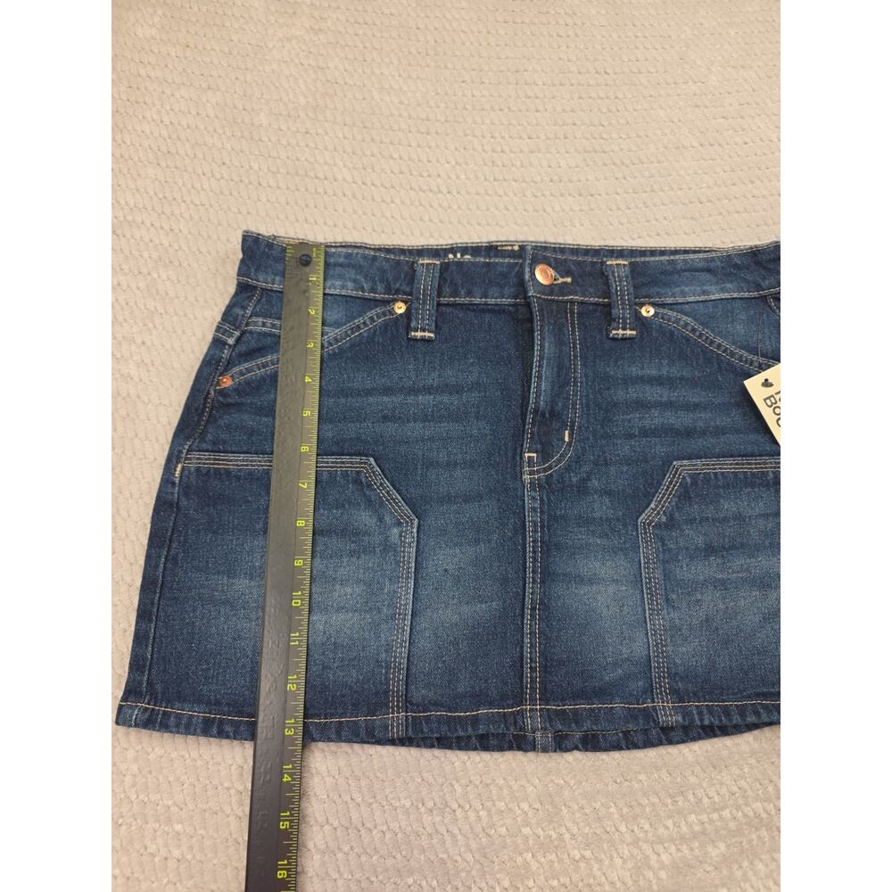 Blue Jean Carpenter Skirt Womens Small 4-6 Blue Denim Skirt New - Picture 2 of 7